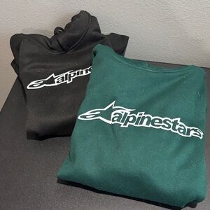 Alpinestars Men’s Medium Black and Green Hoodies